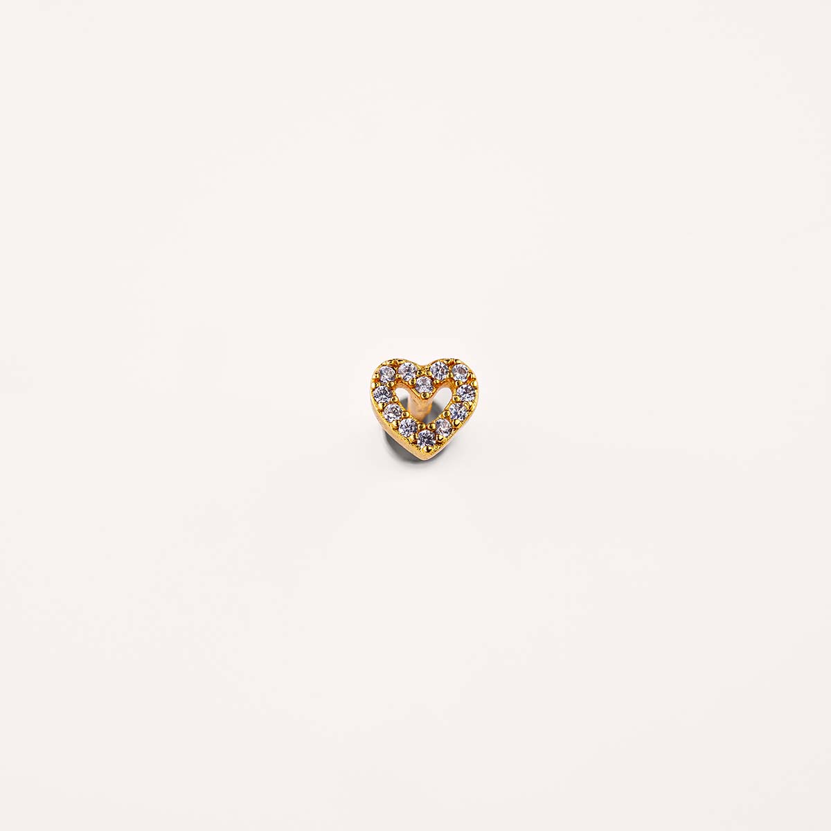 Labret con top cuore e brillantini